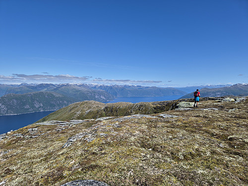 Utsikt frå toppen av Gavlen inn fjorden