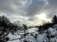 Winter impression, looking across Hegglandstjørna