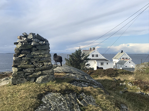 Miljø ved Ryvarden fyr, som ligger der den gamle "Ryvarden" låg, grensevarden mellom Ryfylke og Hordaland helt sidan vikingtida