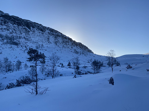 Flott vintermorgon under Prammafjellet