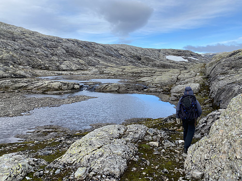 Oppover langs bekken i Blydalen