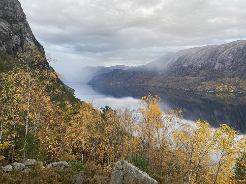Frå Bakken med utsikt innover fjorden