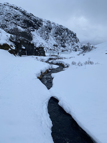 Reine vårløysinga ved Frøkedalsvatnet
