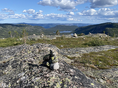 Den enkle toppvarden vi laget på høyeste punkt på Strondfjellet