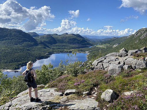Flott tilbakeblikk frå Ternebrekka mot Dalen