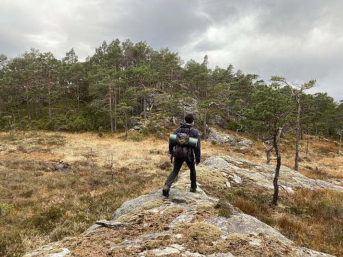 Mot toppunktet på Middagsheia