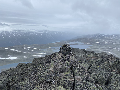Ved utsiktsvarden på Tundradalskyrkja, hvor det heldigvis ennå er brukbar sikt