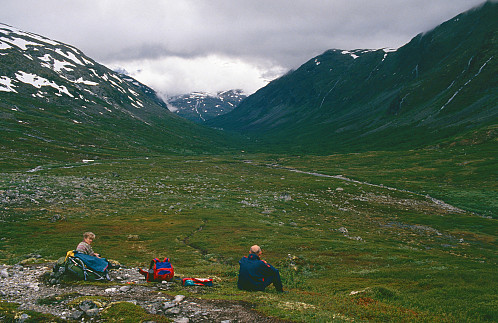 Pause i Skogadalen, og veret er alt mykje lettare