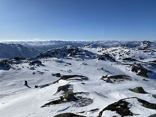 Orientering vestover mot Vatnedalsvatnet og bl.a. Snønuten 4 mil lenger vest
