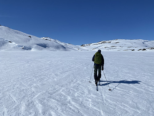 Over Skardstjørna med kurs for Skåfonnskardet