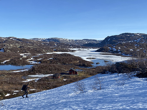 Vi søker opp i høyden for å finne skiføre
