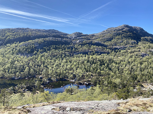 Mot dei øvre Godlitjødnane og Godlifjellet