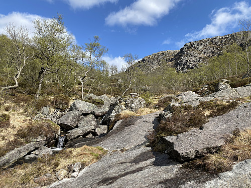 Start på jevn stigning mot Høylandskaret