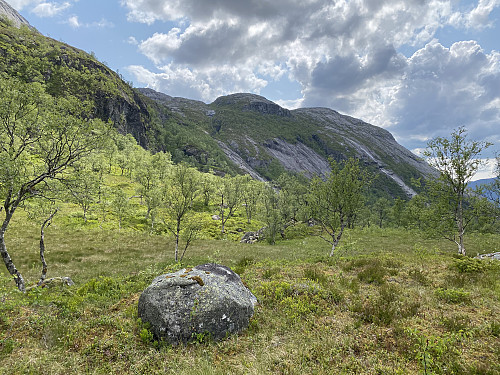 Frå Aksla mot oppgangen via Mågåna til Viglesdalen
