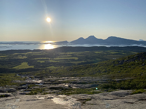 Utsikt fra 400m-koten en drøy halvtime etter start