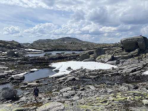 Effektiv transport sørvestover fjellryggen med kurs mot Hellersnuten