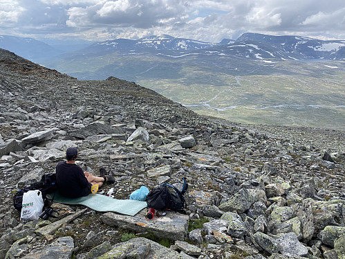 Pause i den bratteste oppstigningen