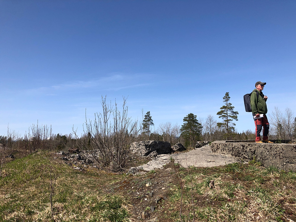 Her var en av kanonene til Panserbatteri A plassert