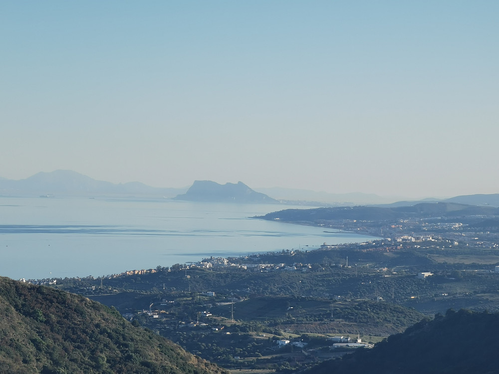 Gibraltar sett fra en lavere høyde