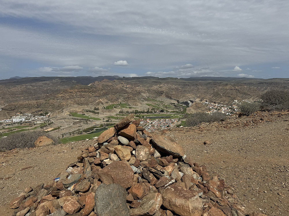 Utsikt innover sentrale Gran Canaria fra Montana de Amadores