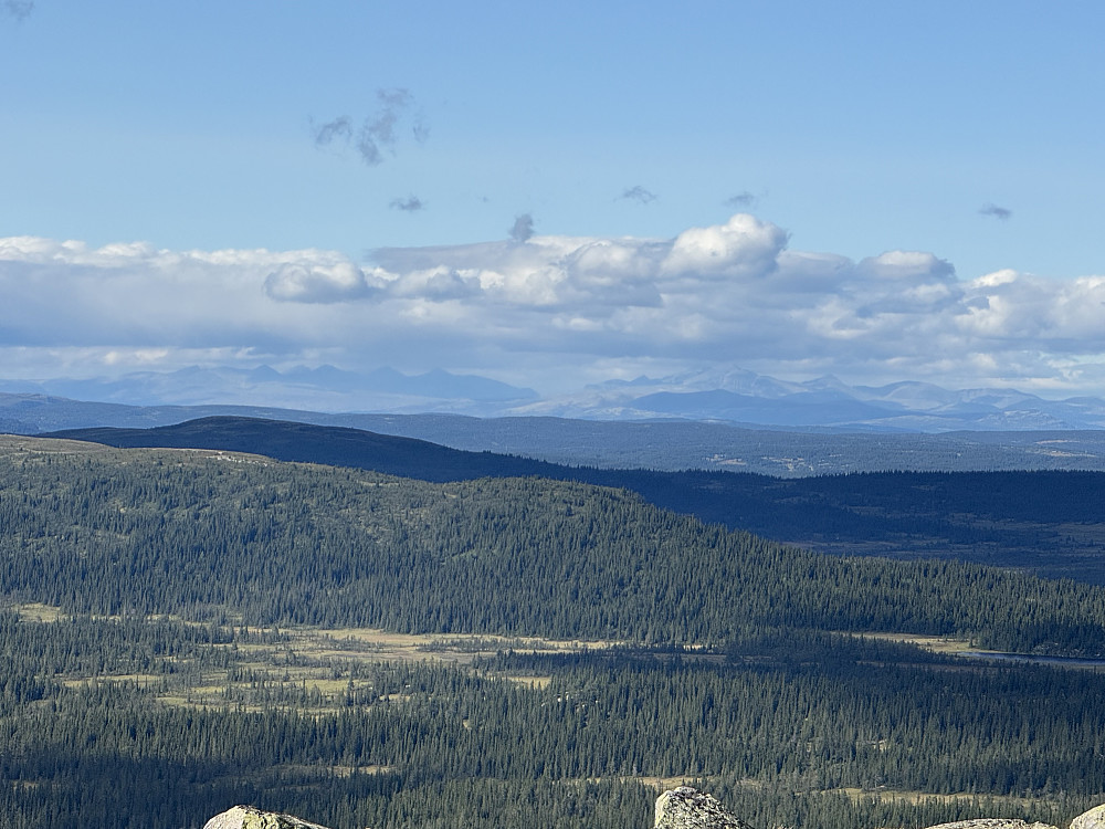 Utsikt nordøstlig retning. L
Fonder, Gravskardhøgder og kanskje en Storsølnklett baki der