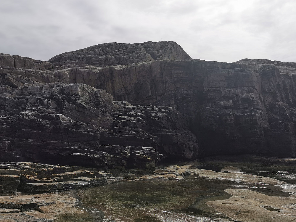 Skogsøytua sett fra havsiden, ca midt i bildet