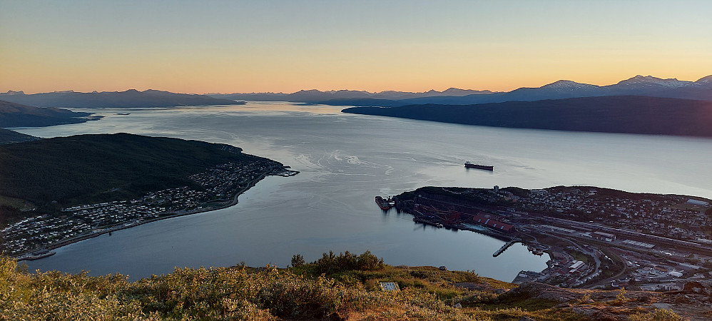 Solnedgangen sett fra Fjellrestauranten