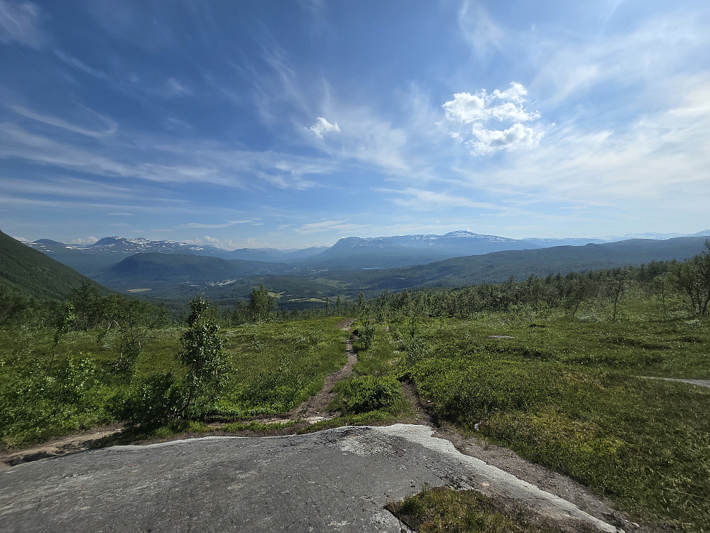 Mot Setermoen fra ca. 500 moh
