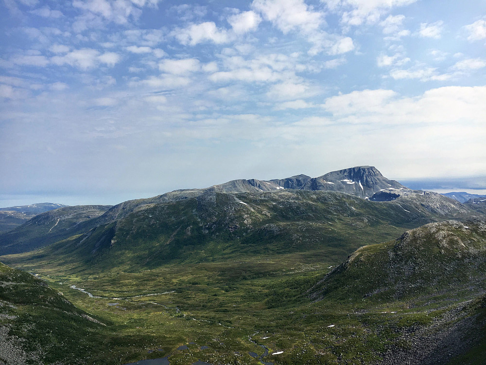Utsikt mot Fagerlidalen og Snota fra Nordåbotnskaret