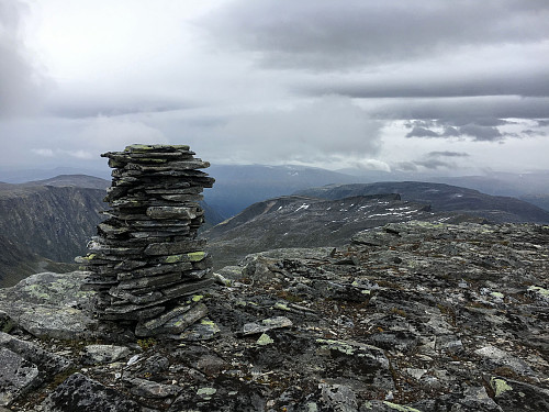 Klingråkkammen med utsikt sørover mot Klingfjellet.