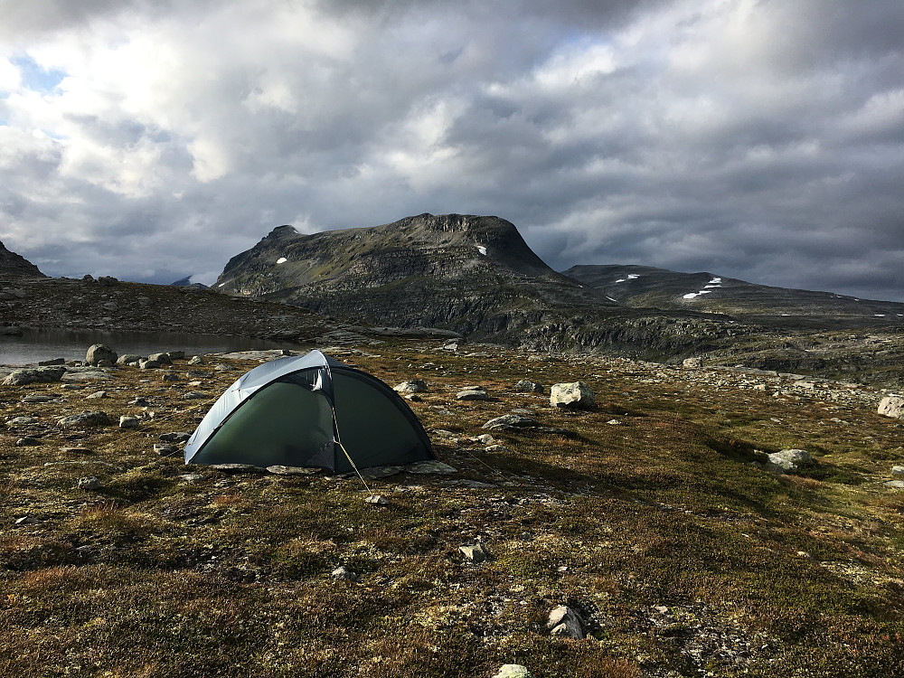 Tilbake i camp etter en lang dag i fjellet.