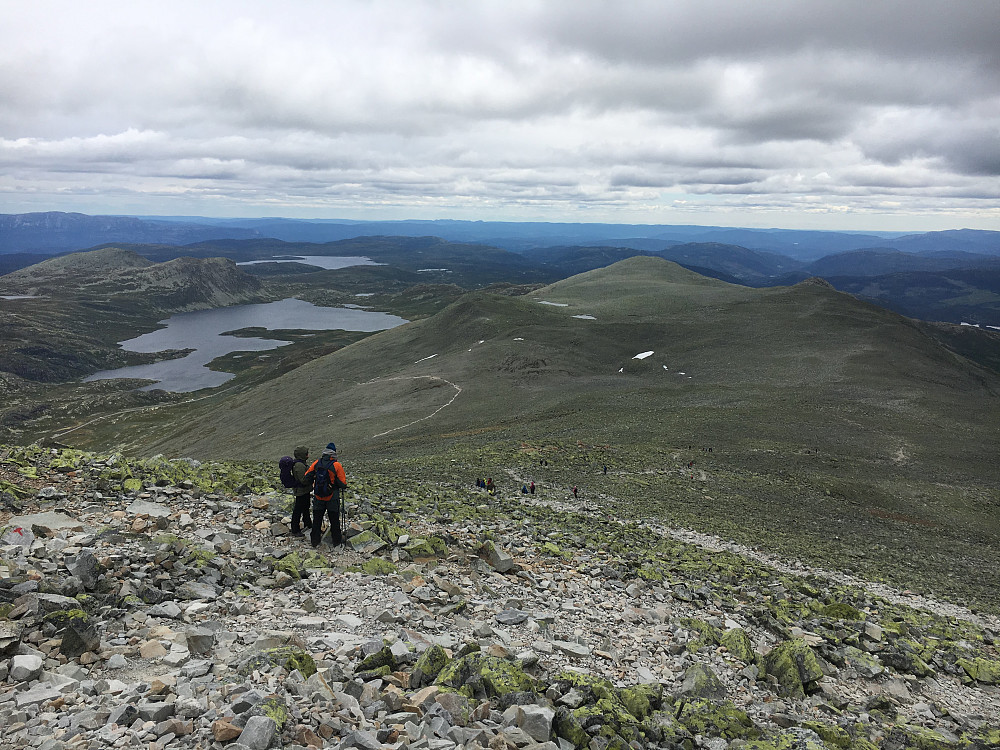 Tilbakeblikk på vei opp mot Gaustadtoppen.