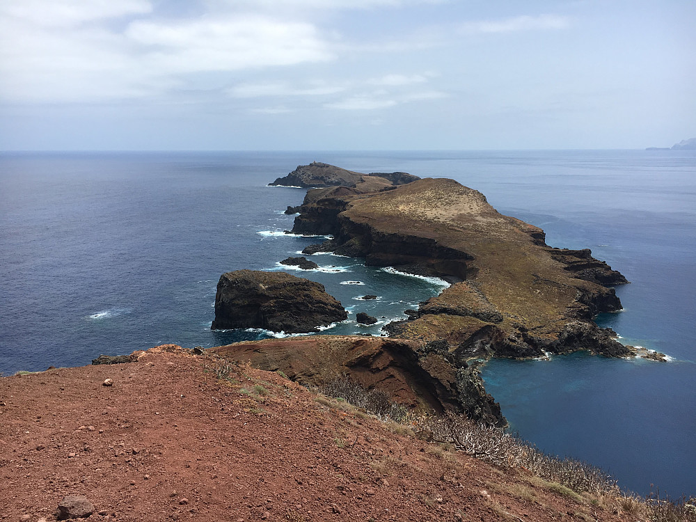Utsikt fra stien ut mot Ponta de São Lourenço