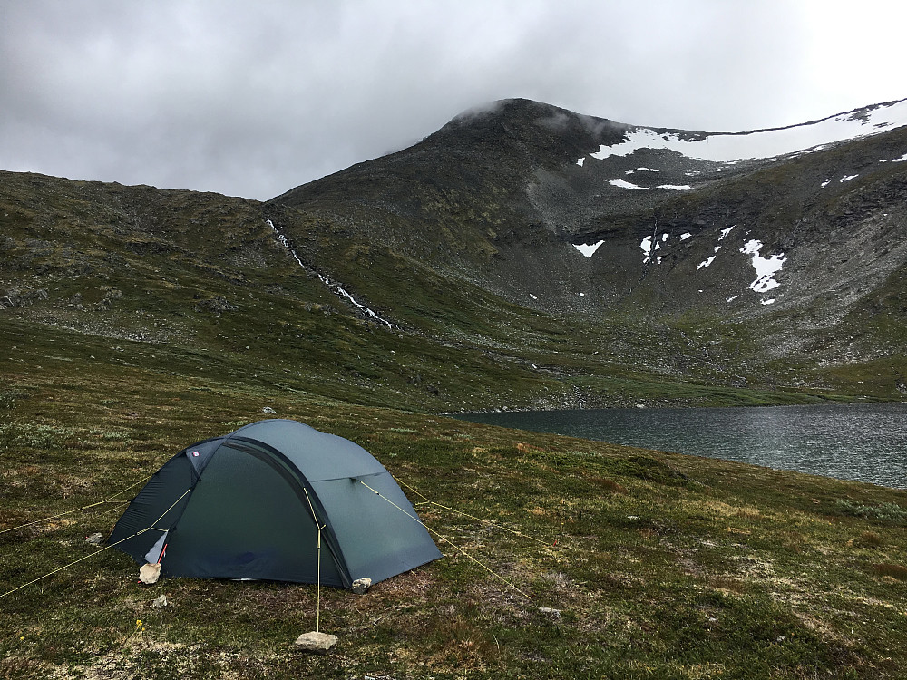 Godt å komme tilbake til teltet etter en lang dag i fjellet.