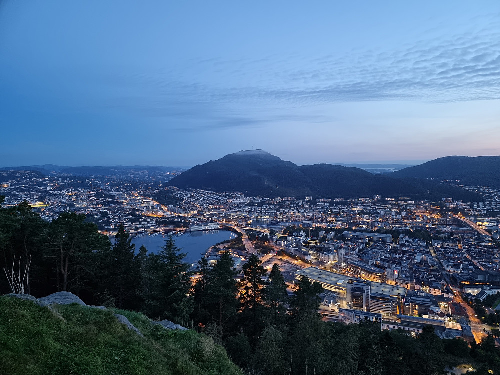 Fra Fløyen mot Løvstakken.