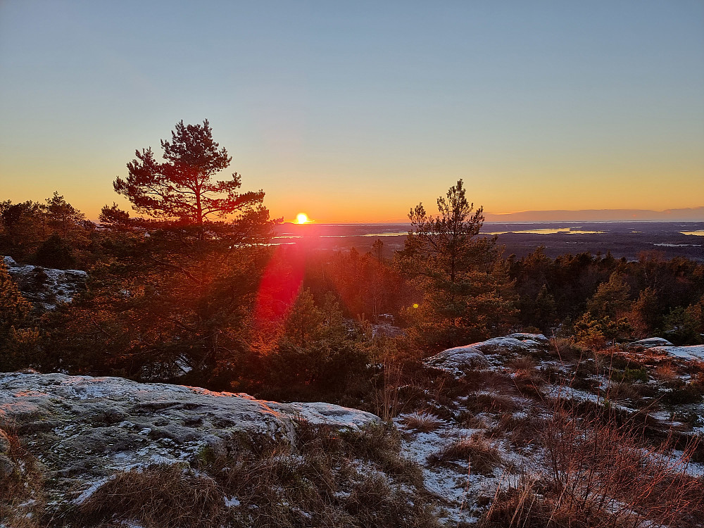 Solnedgang sett fra Kolåsfjellet.