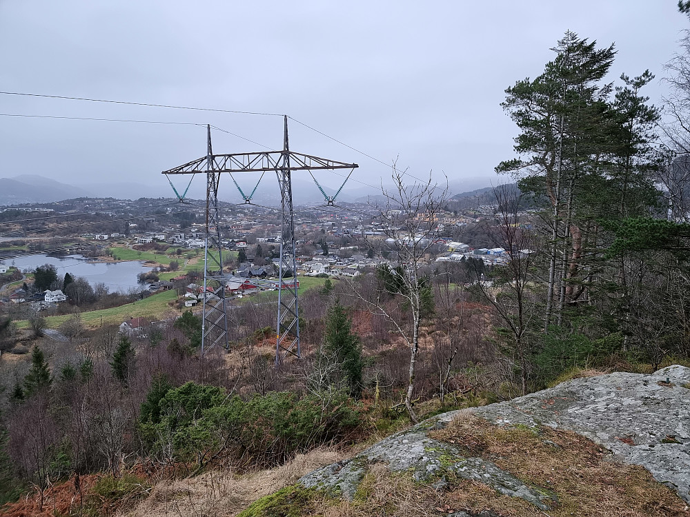 Fra utsiktspunktet nord for Skeisåsen.