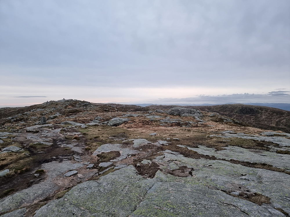Fra Alfjellet, sør for Vardegga. Borga til høyre, Vardegga til venstre.