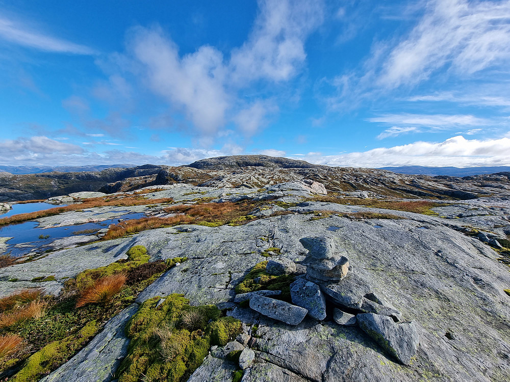 Fra Helldalsfjellet Øst. Høgafjellet bakerst i midten.