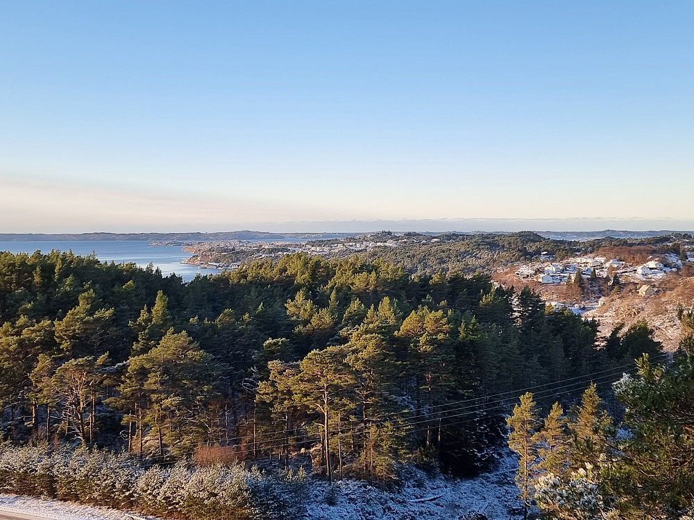 Fra Annfinnsåsen. Davangsvågen til venstre.