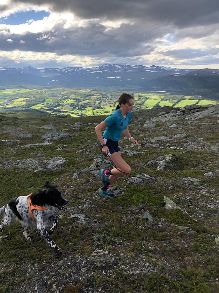 Ella prøver å reparere på håndballkondisen!