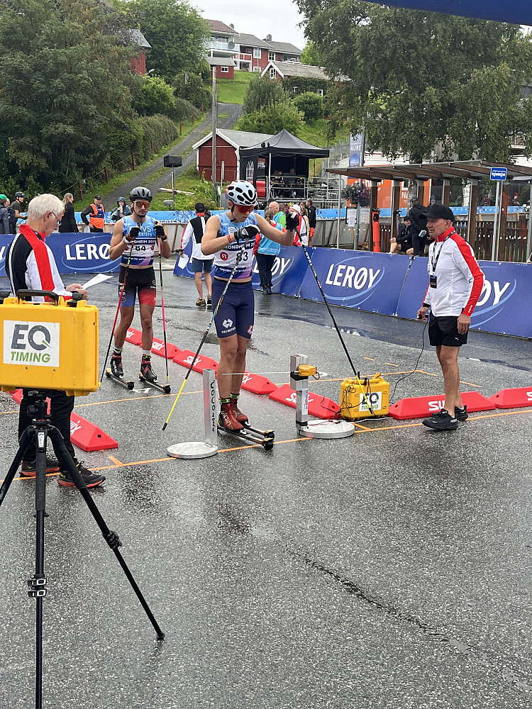 Emil klar til start på sprinten på Aure.