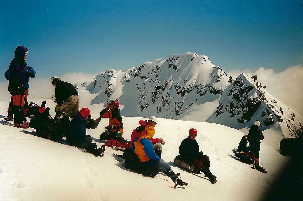 Fra Low Peak, med utsikt mot Mount Rolleston's High og Middle Peak