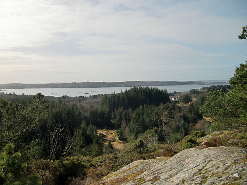 Utsikt mot vest fra Eikelandshøyen