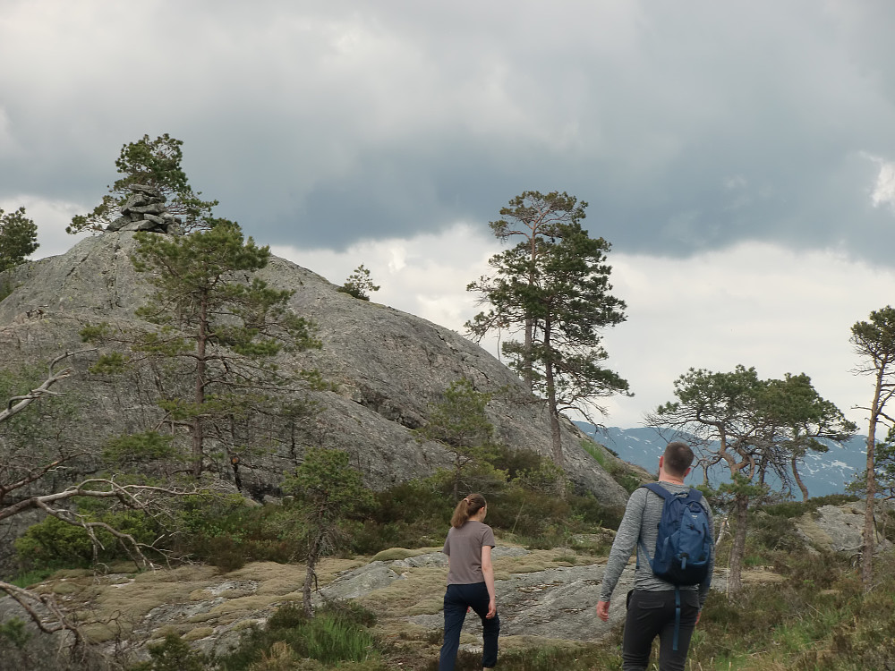 Verafjellet 309 med stor varde og beste utsikt nordvest for toppen 