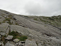 en del glatte berg oppover