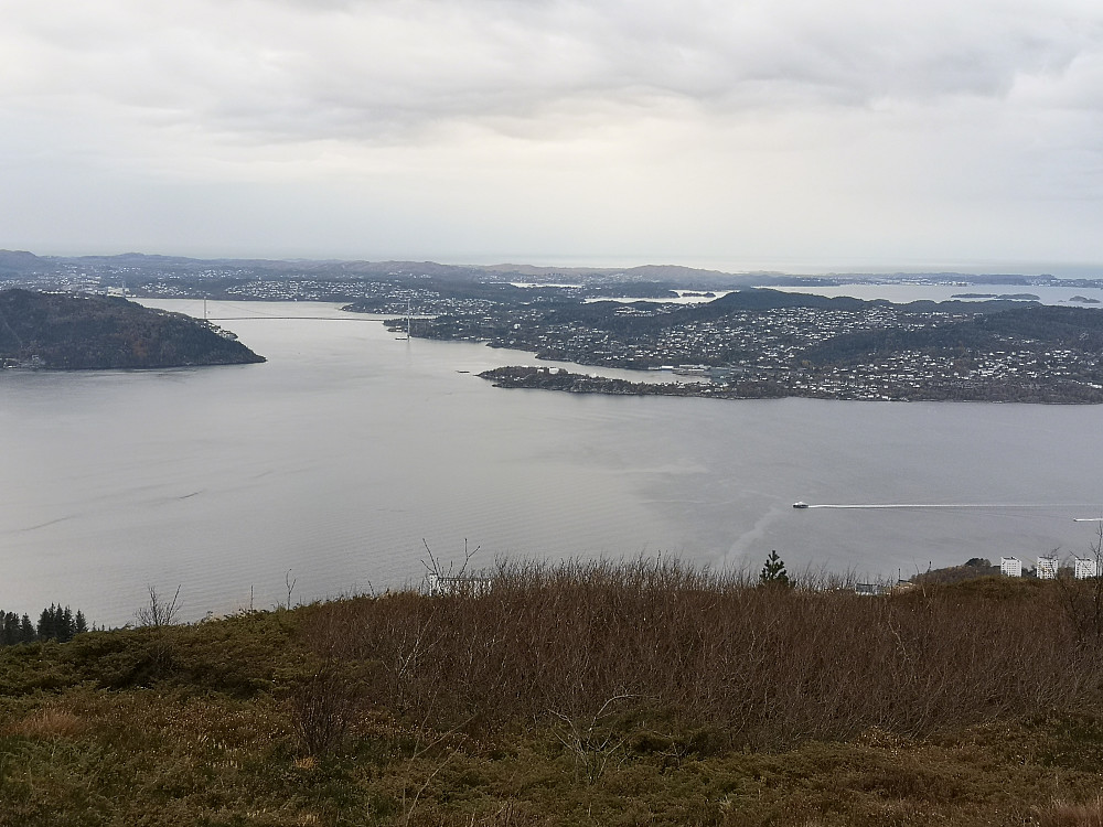 Byfjorden fra turens høyeste punkt