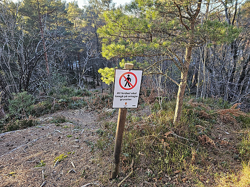 skilt på Grønhaugen