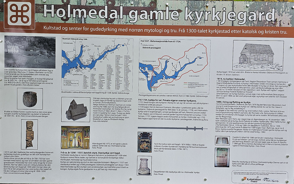 Info tavle var gravplassen