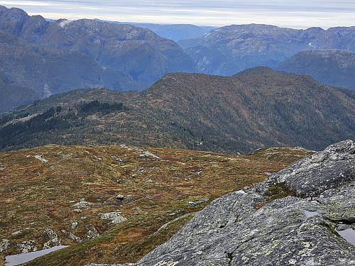 utsikt mot syd mot Slåttenovi som ble tur nr. 2 denne dagen